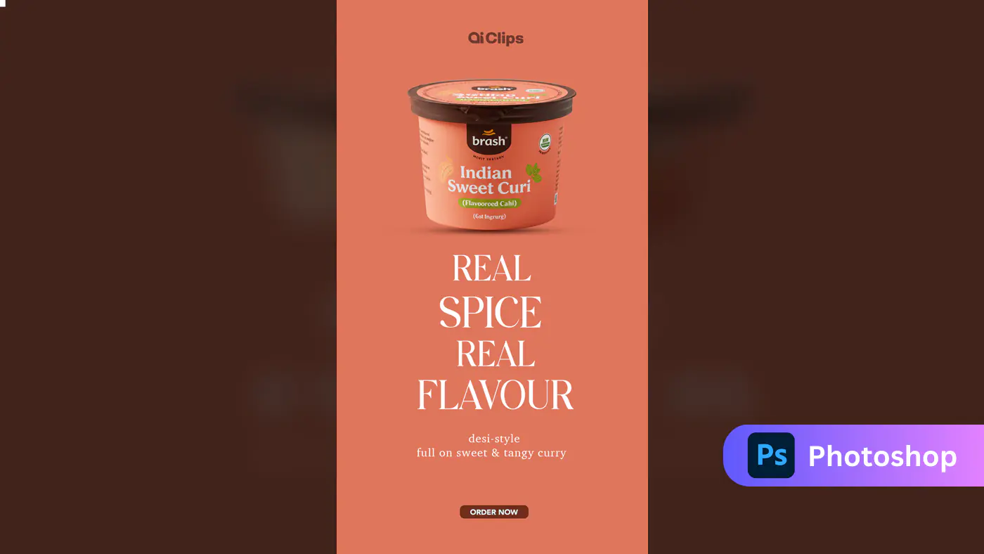Enhanced Indian Sweet Curry Product Ad Template