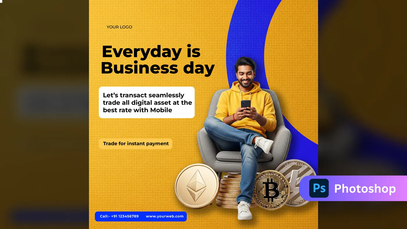 Mobile Crypto Exchange Ad Template