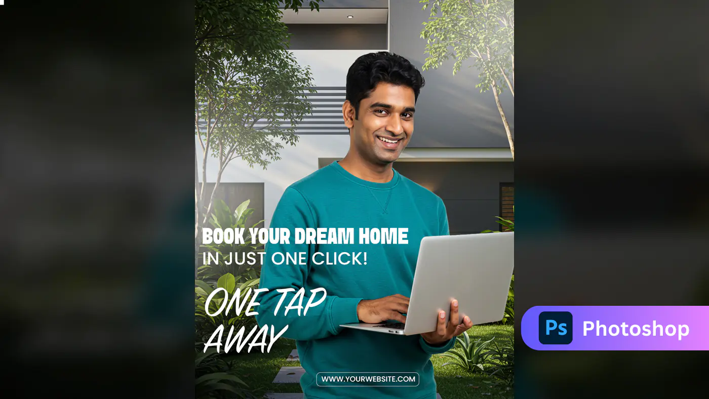 Dream Home Booking Banner PSD Template