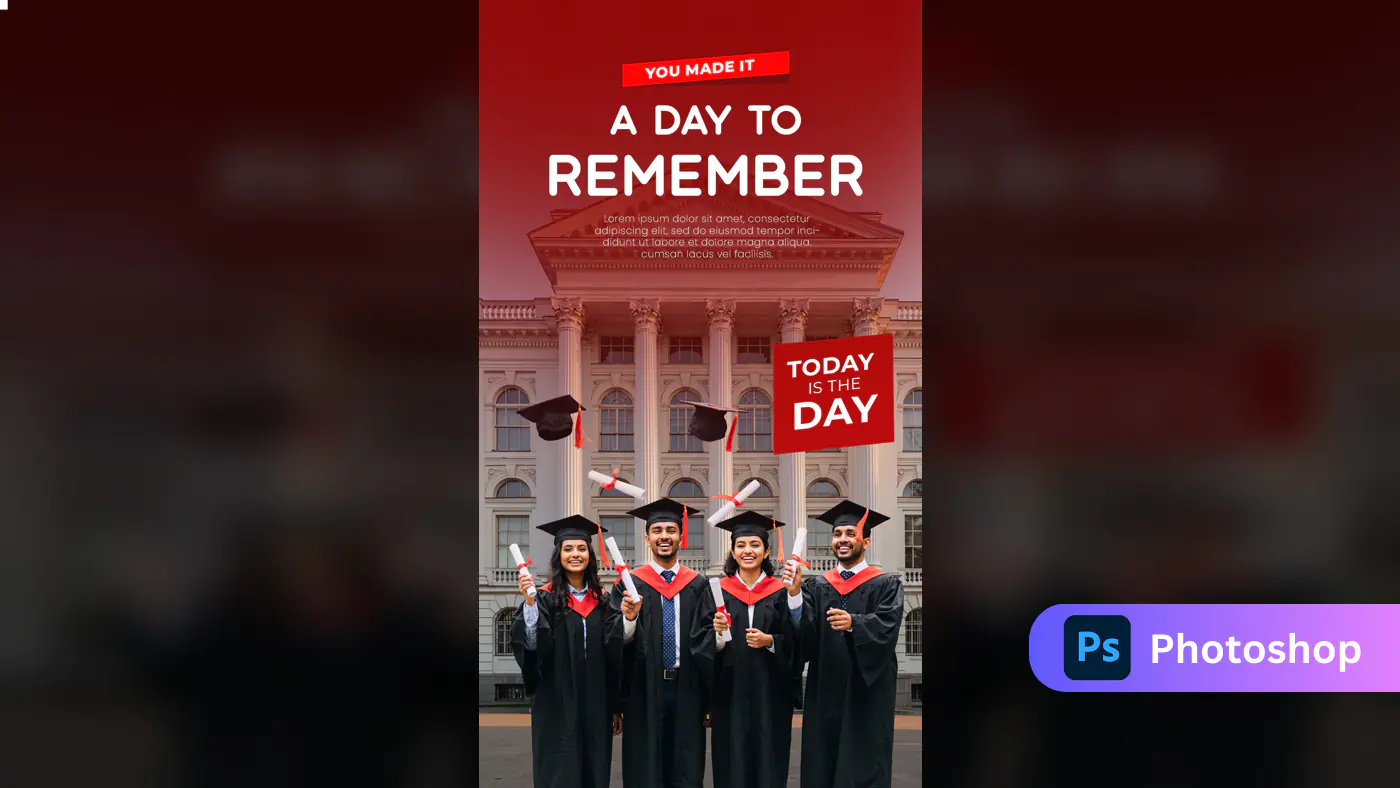 Enhanced Graduation Celebration Poster Template