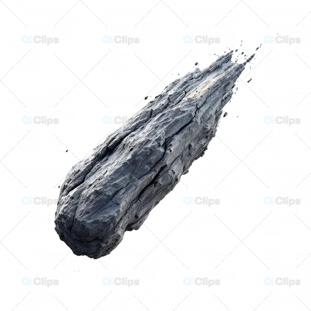 Realistic 3D Meteor Rock Illustration