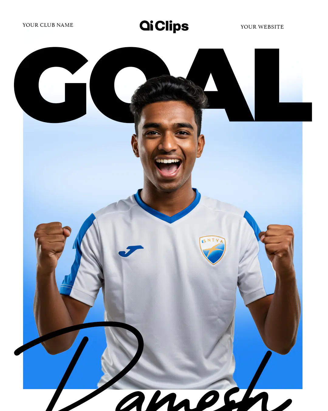 Enhanced Soccer Player Magazine Cover Template