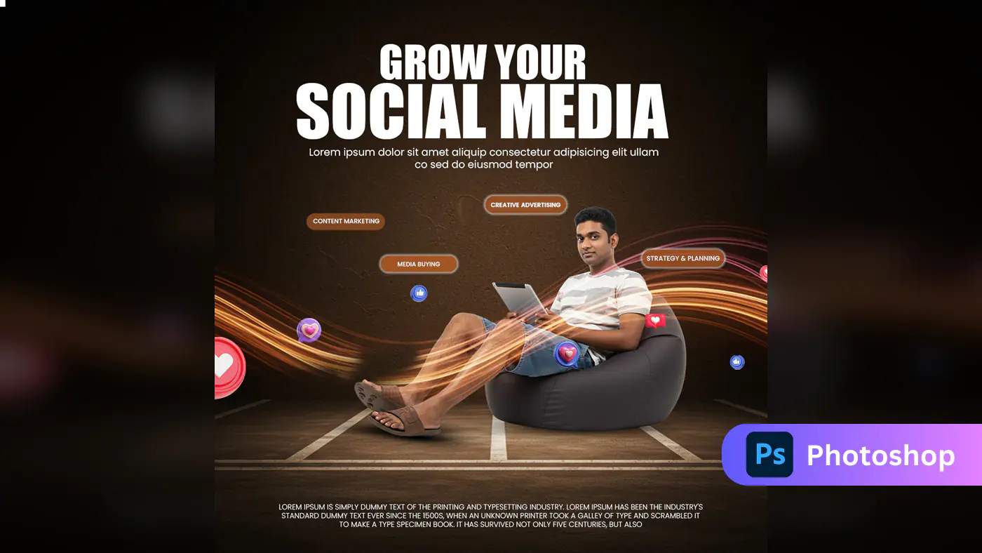 Social Media Growth Promotional Template
