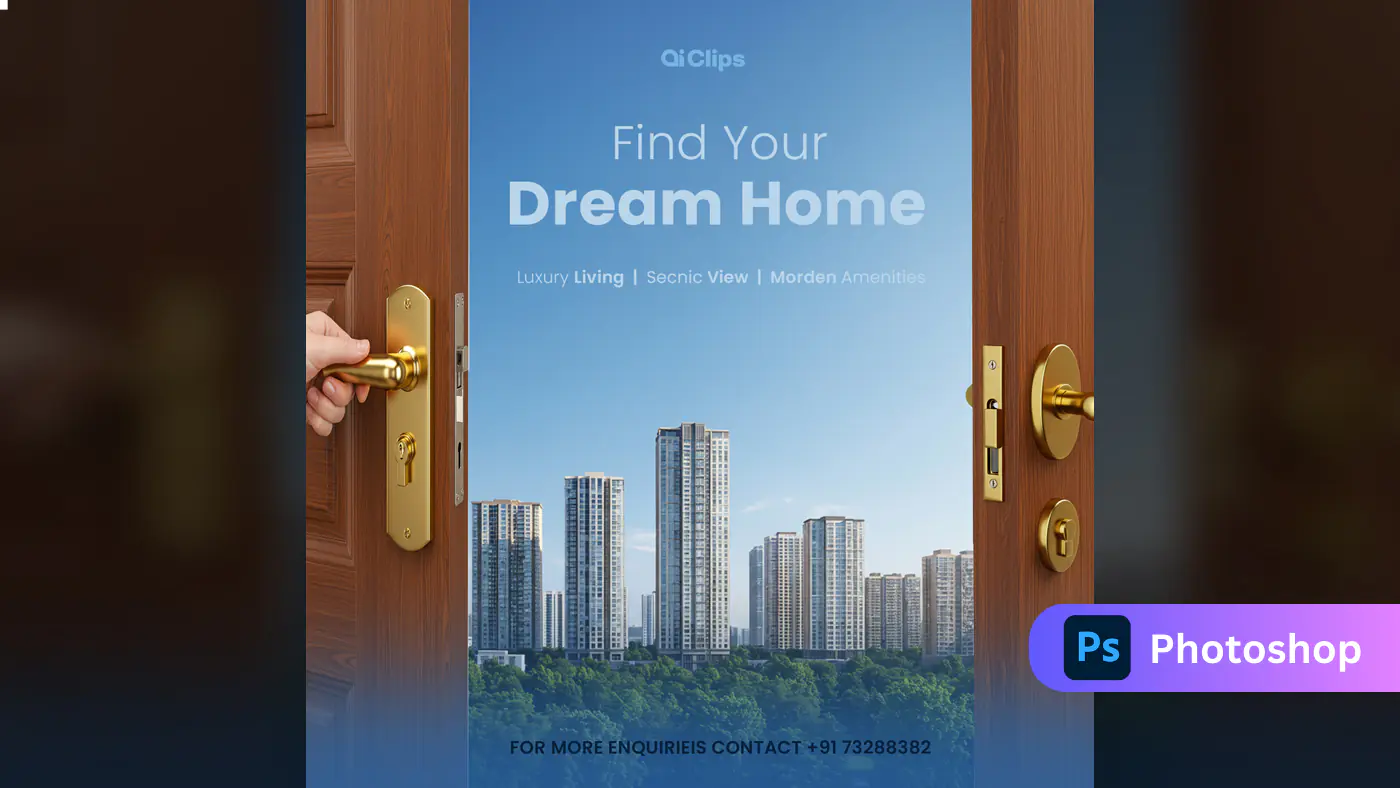 Luxury Real Estate Door View Banner