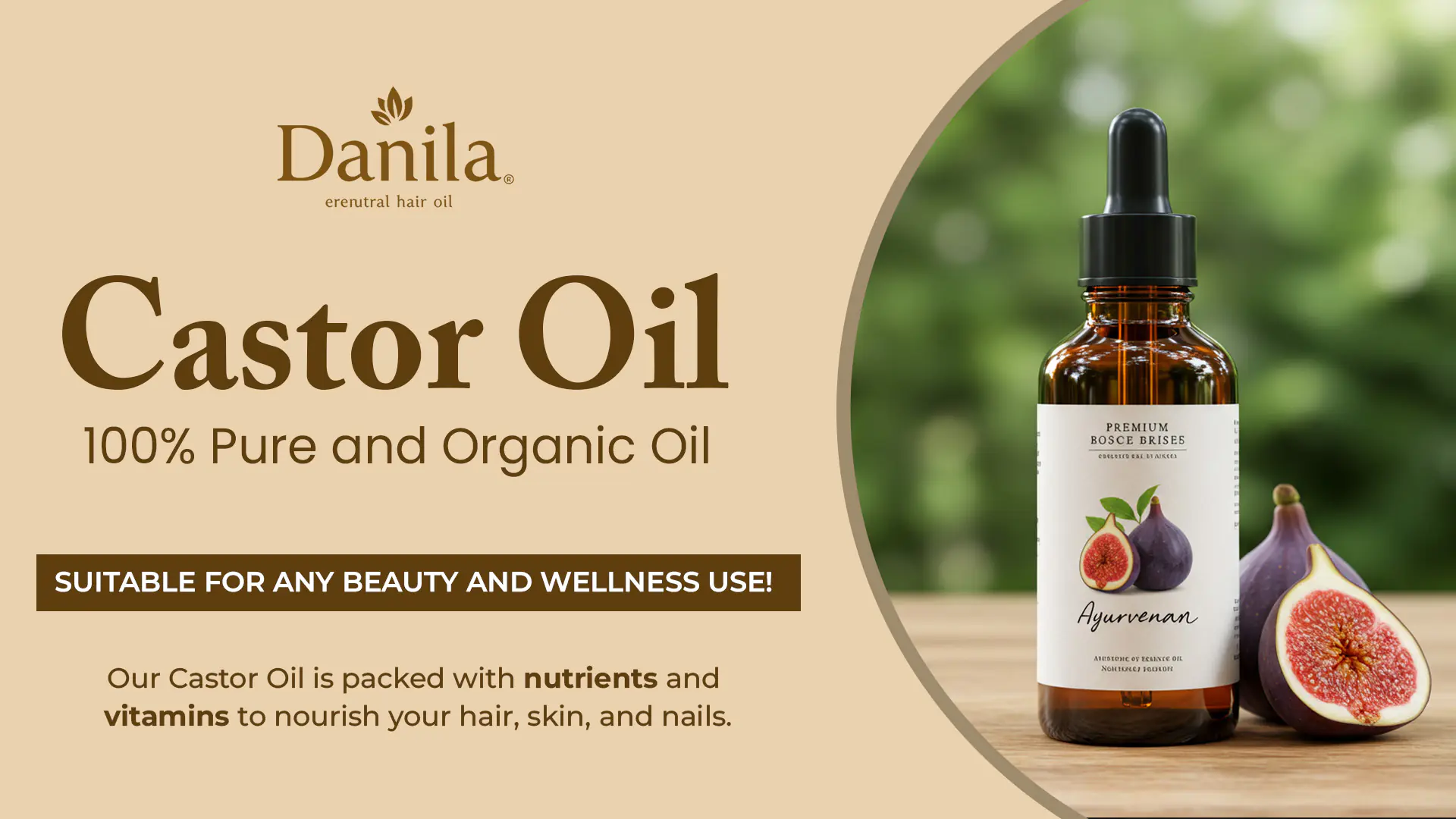 Organic Castor Oil Product Banner Template