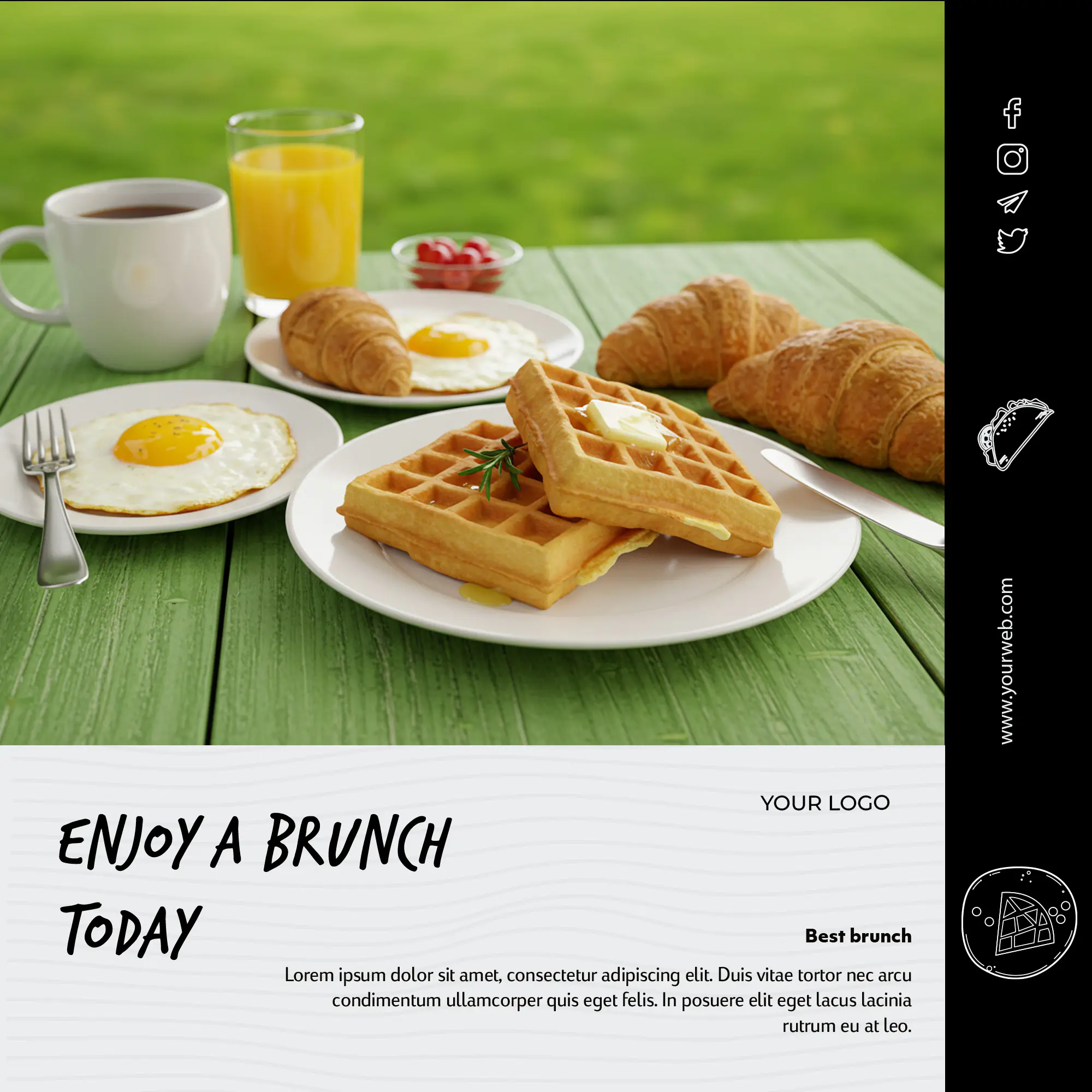 Appetizing Brunch Social Media Template