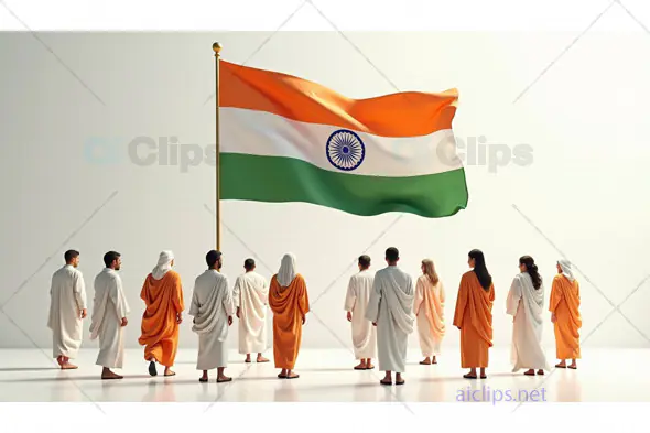 Unity in Diversity: Group Gathering Under the Indian Flag