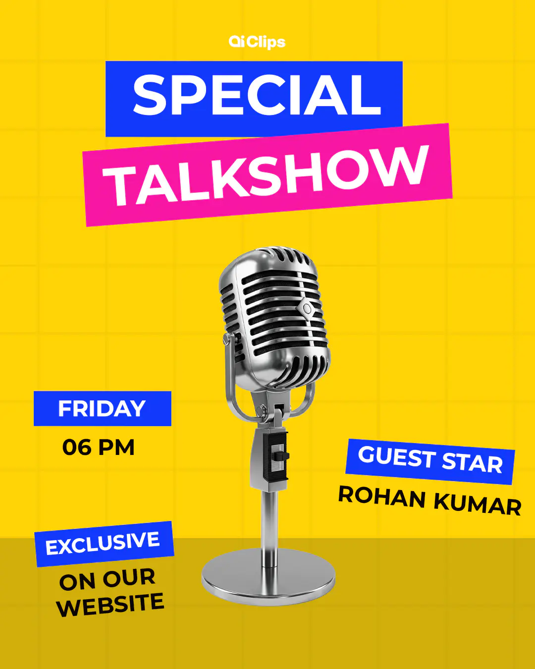 Enhanced Vibrant Talkshow Promotion Template