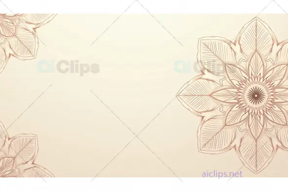 Floral Mandala Beige Background Design