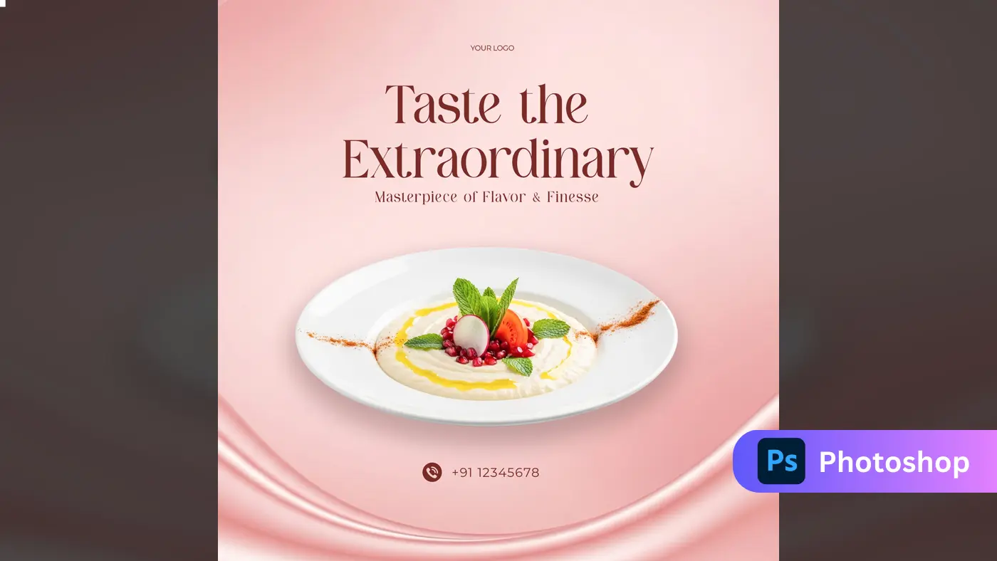 Gourmet Food Social Media Post Template