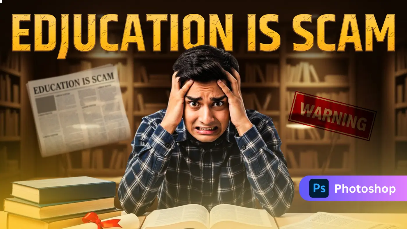 Education System Critique Thumbnail Template