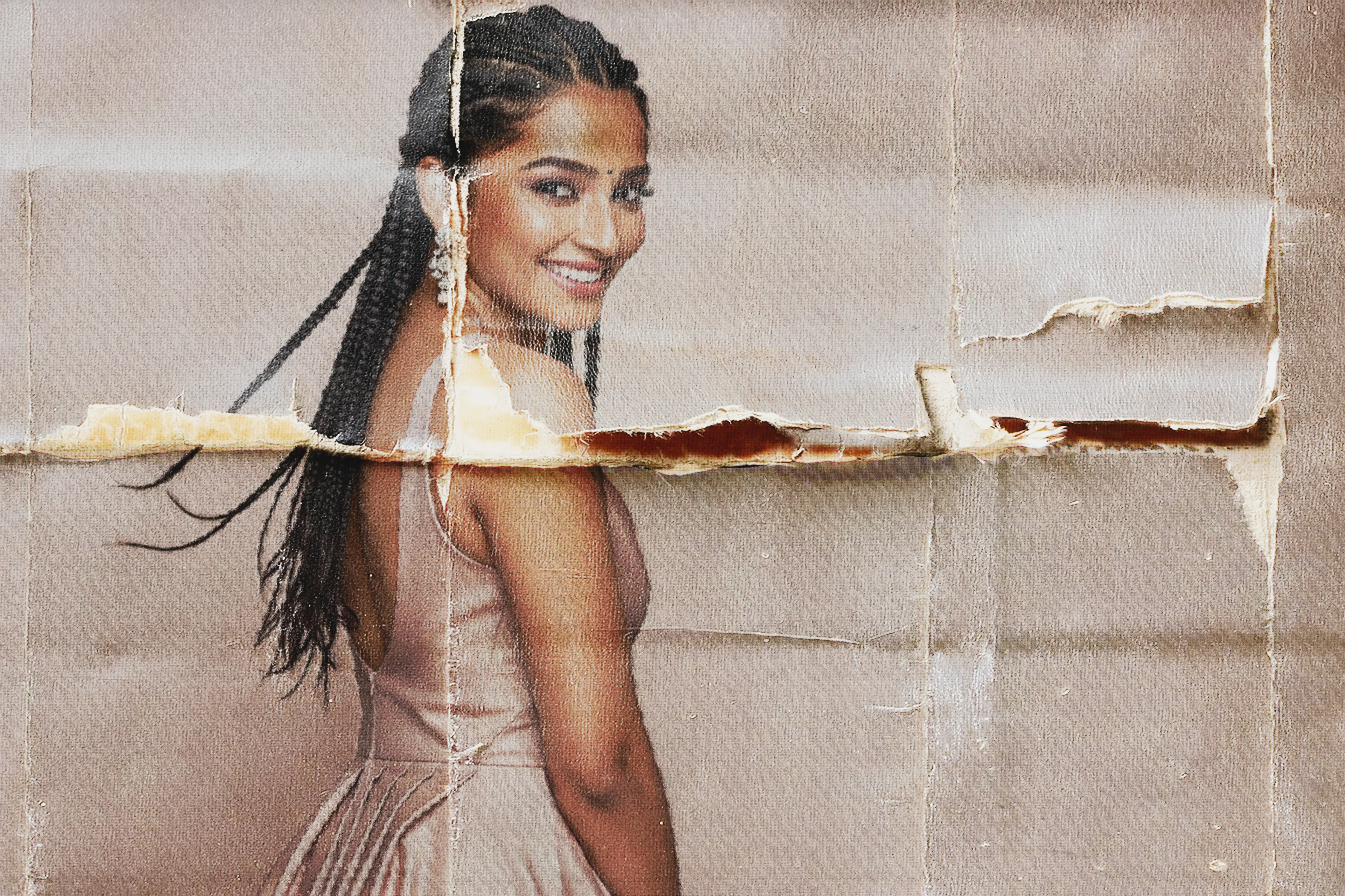Torn Vintage Poster Effect  Template