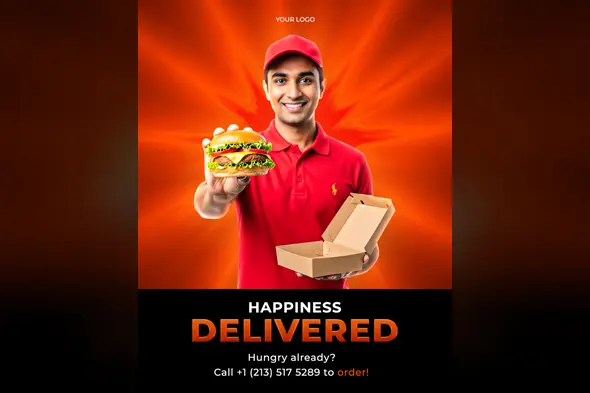 Food Delivery Advertisement Template