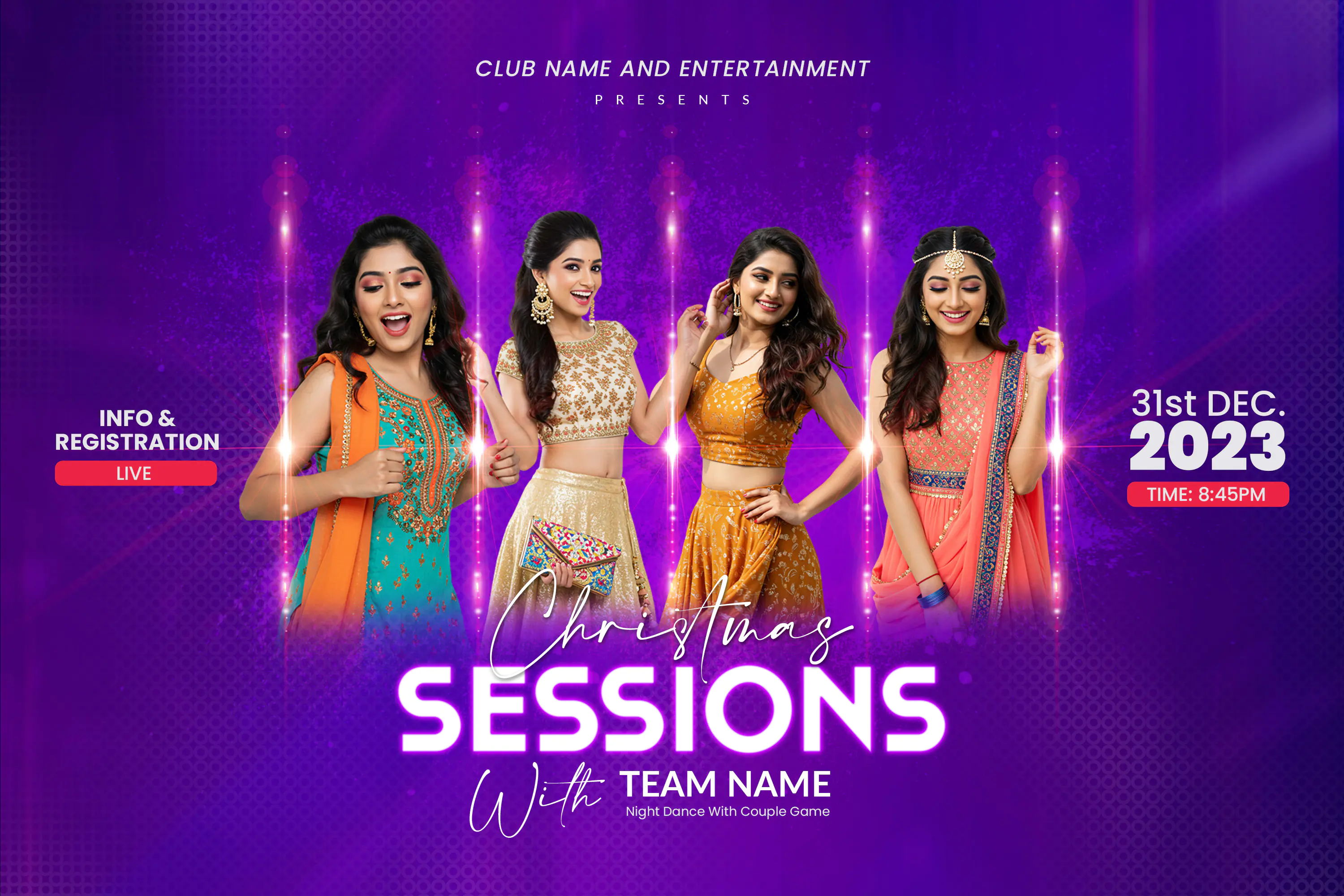 Festive Club Event Flyer Template