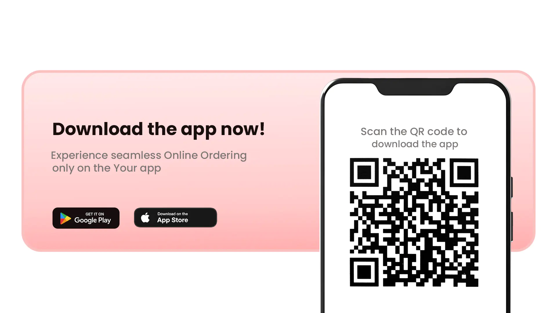 Seamless Online Ordering Download App Template