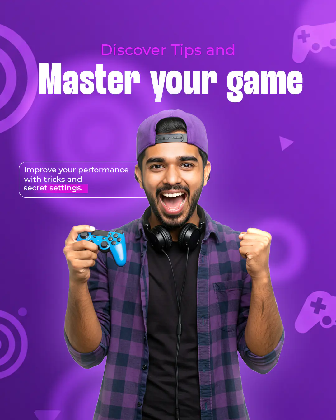 Gaming Tips & Performance Boost PSD Template