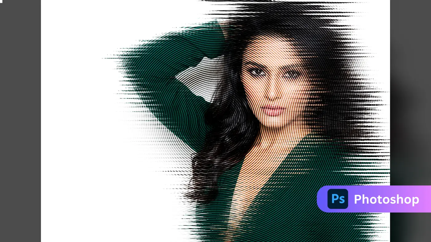 Halftone Glam  Spiral Scan Effect