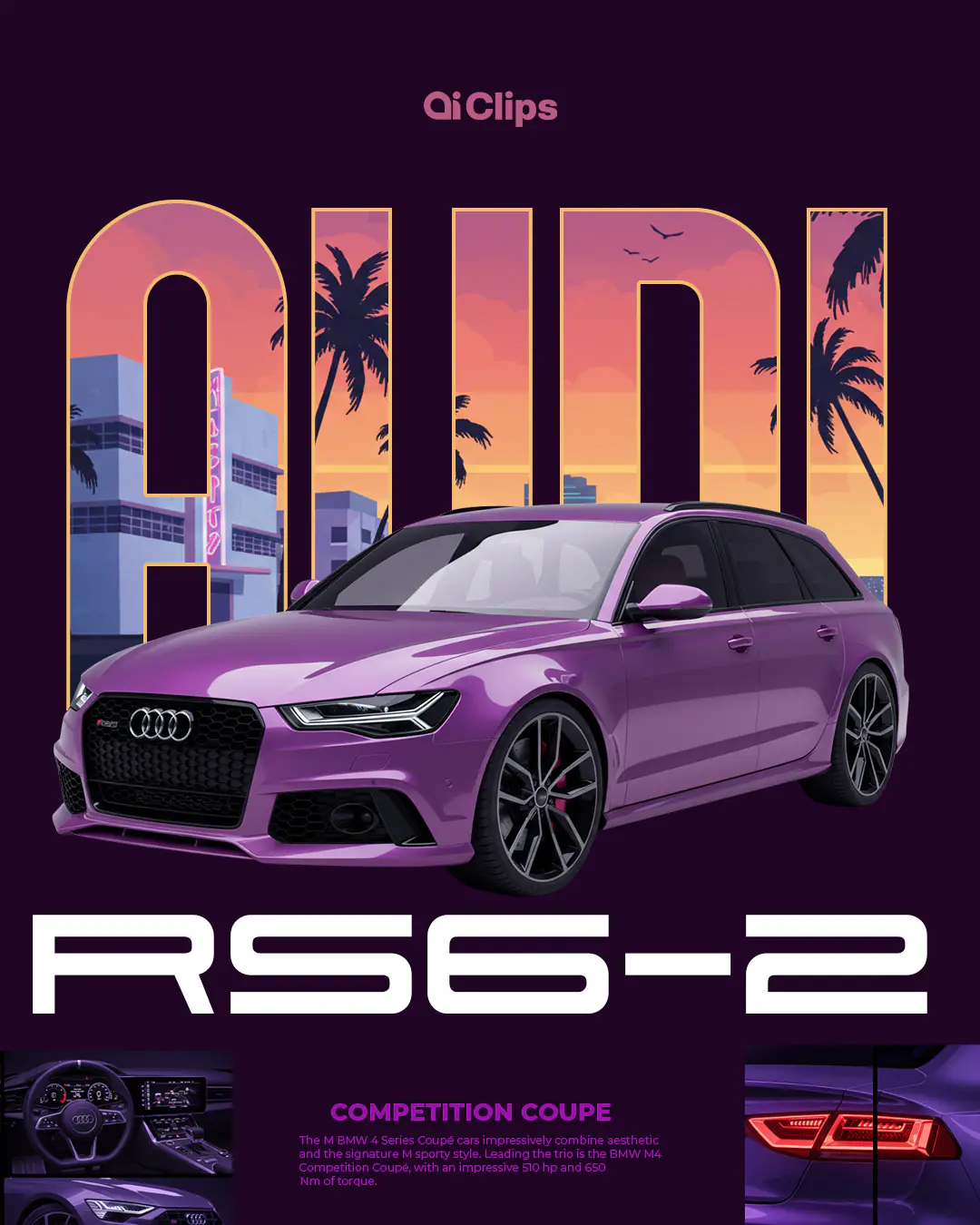 Retro-Futuristic Audi RS6 Showcase Template
