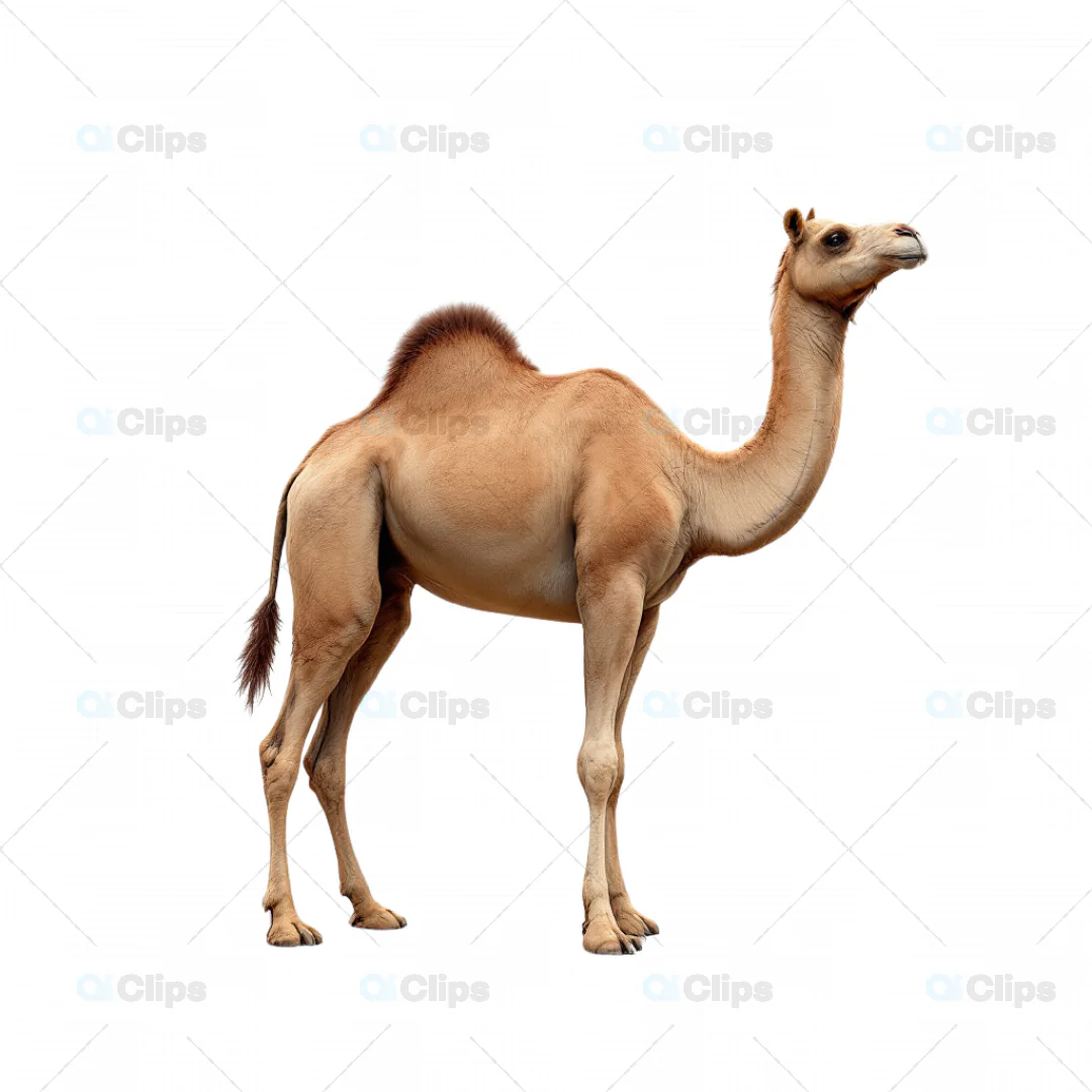 Lifelike 3D Camel Illustration in Natural Stance