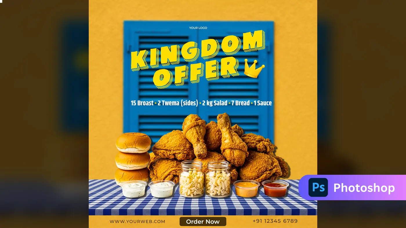 Fried Chicken Feast Social Media Ad
