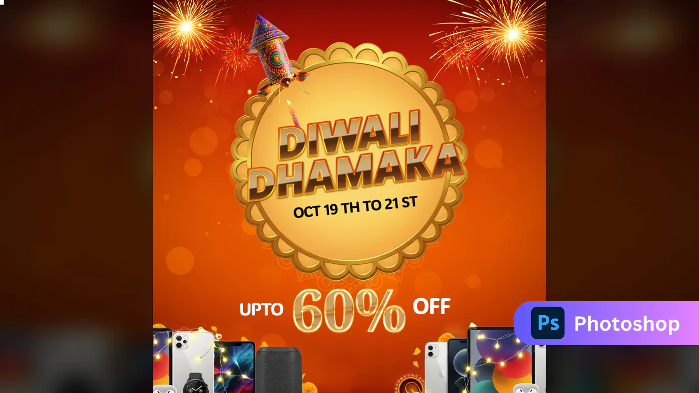 Explosive Diwali Sale Banner