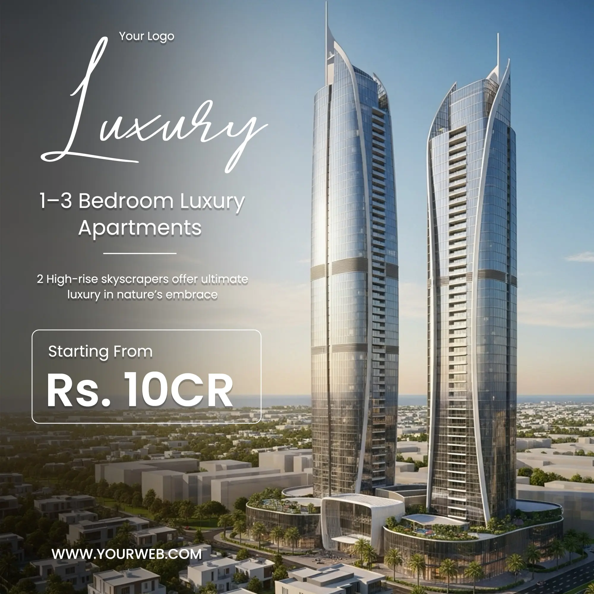 Premium Skyscraper Apartment Promotion Template