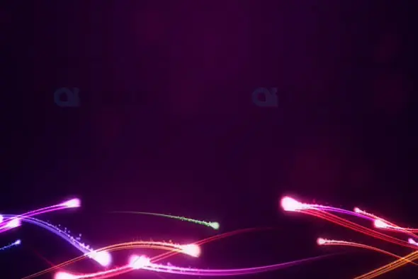 Colorful Flowing Light Trails on Dark Background - Abstract Motion Graphic