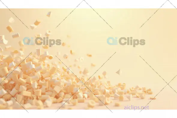 Falling Pasta Shells on Soft Beige Backgrounds