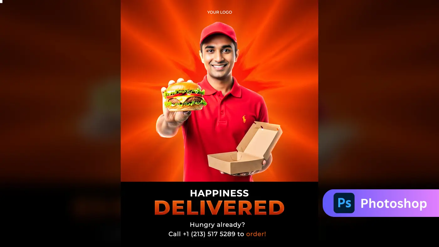 Food Delivery Advertisement Template