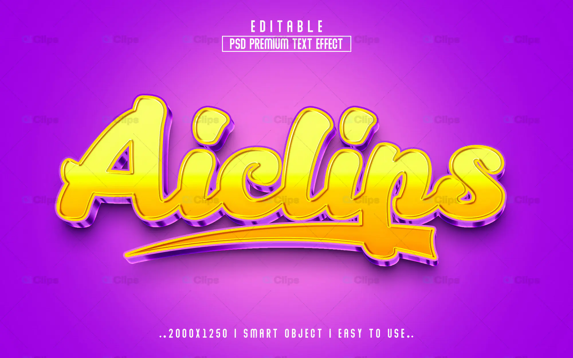 Bold Gold Text Effect PSD