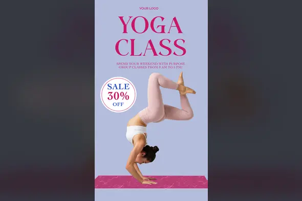 Serene Yoga Class Promotion Template