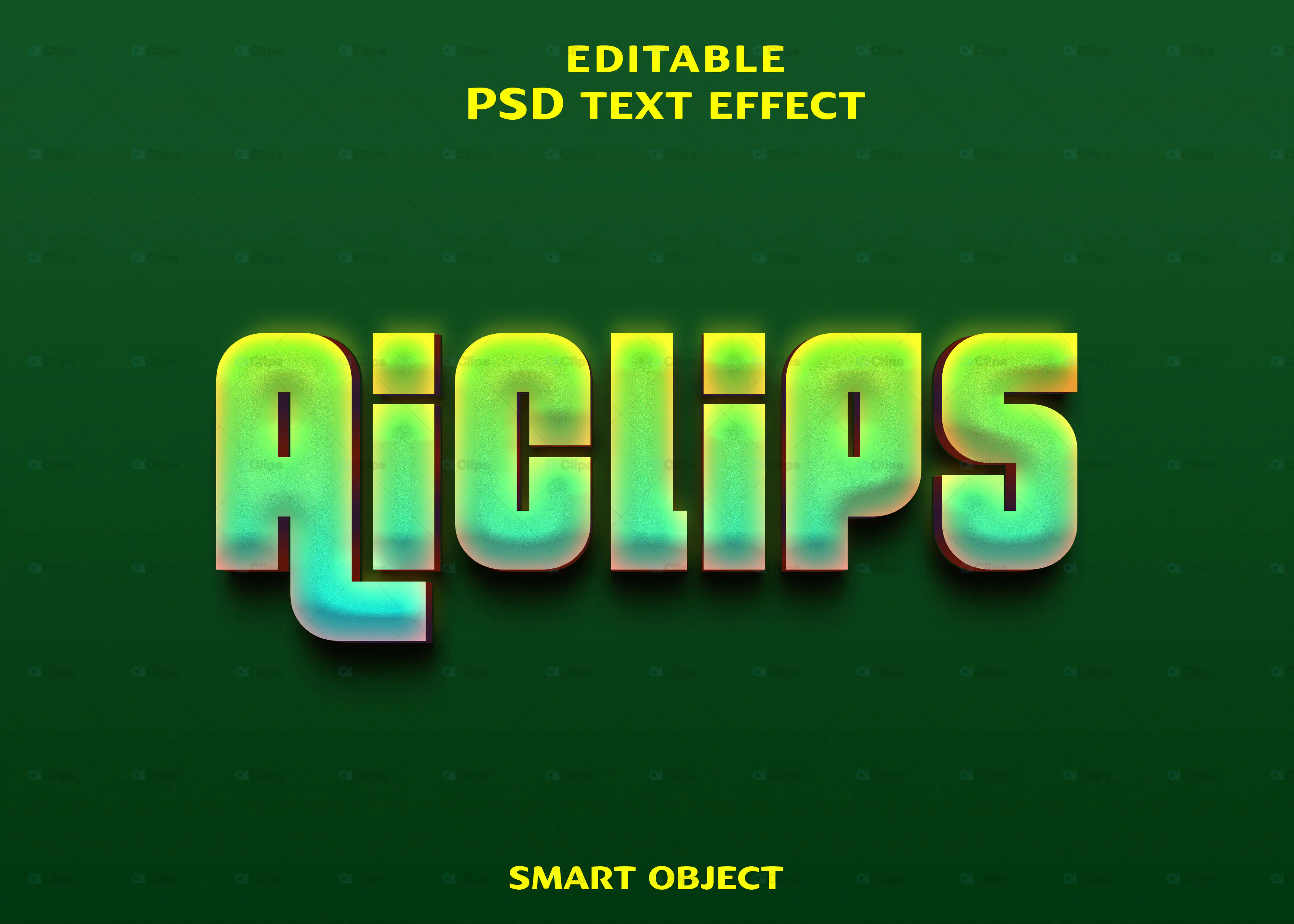Gradient Glow Text Effect PSD