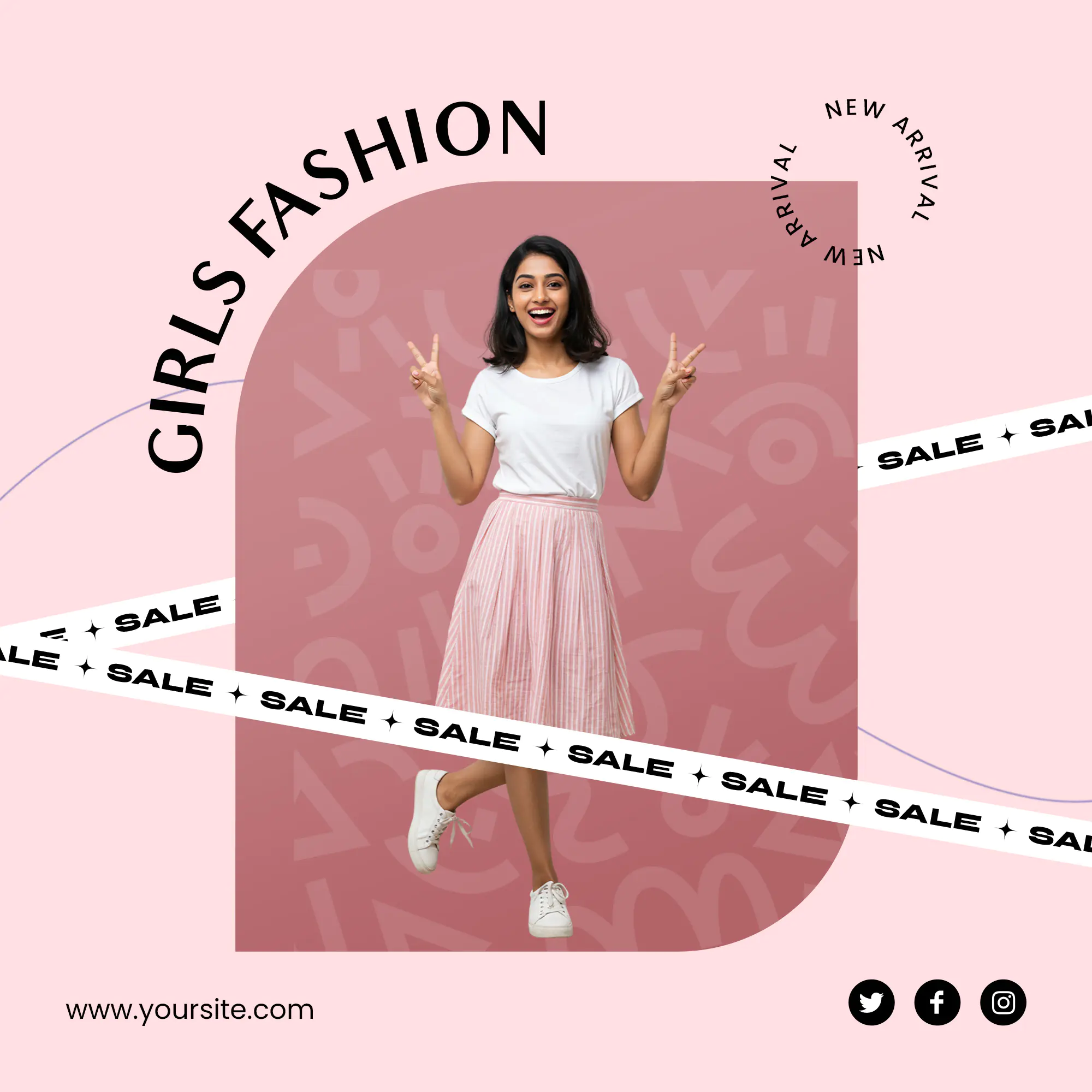 Girls Fashion Sale Social Media Template
