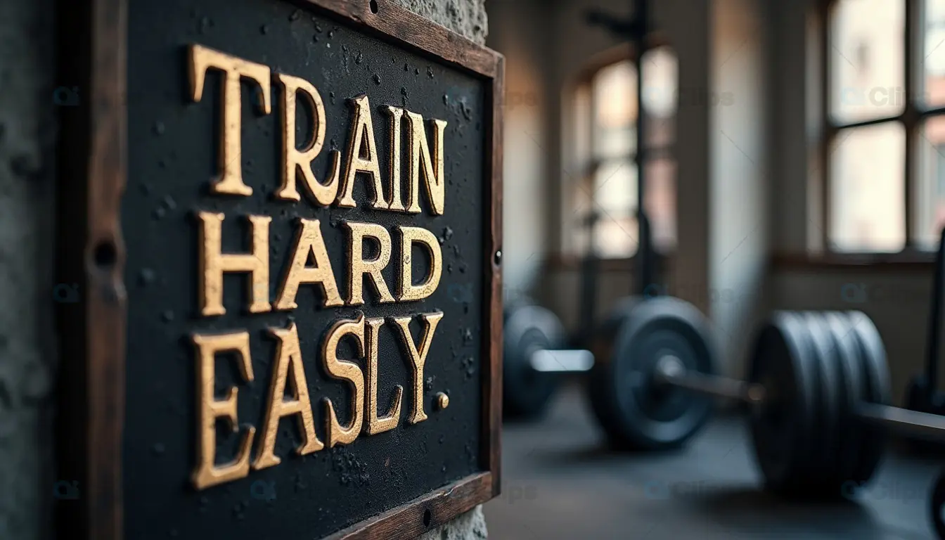 Train Hard Easily - Gym Motivational Sign