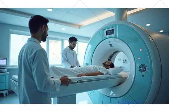 Patient Undergoing MRI Scan in Modern Medical Facility
