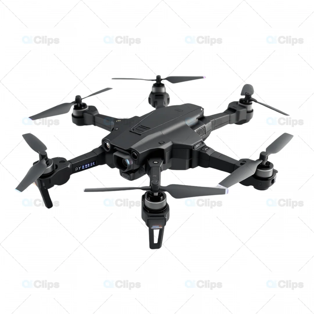 Advanced 3D Drone Model with Camera and Sensors - Detailed Quad Drone