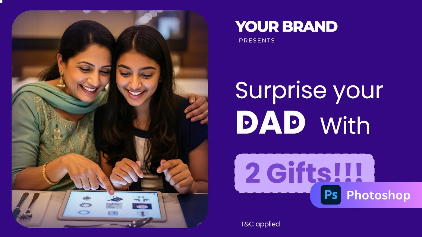 Father's Day Gift Shopping Banner Template