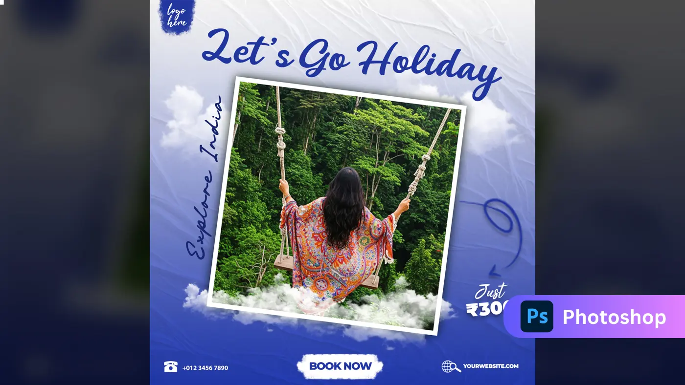 Stunning Holiday Promotion Photoshop Template