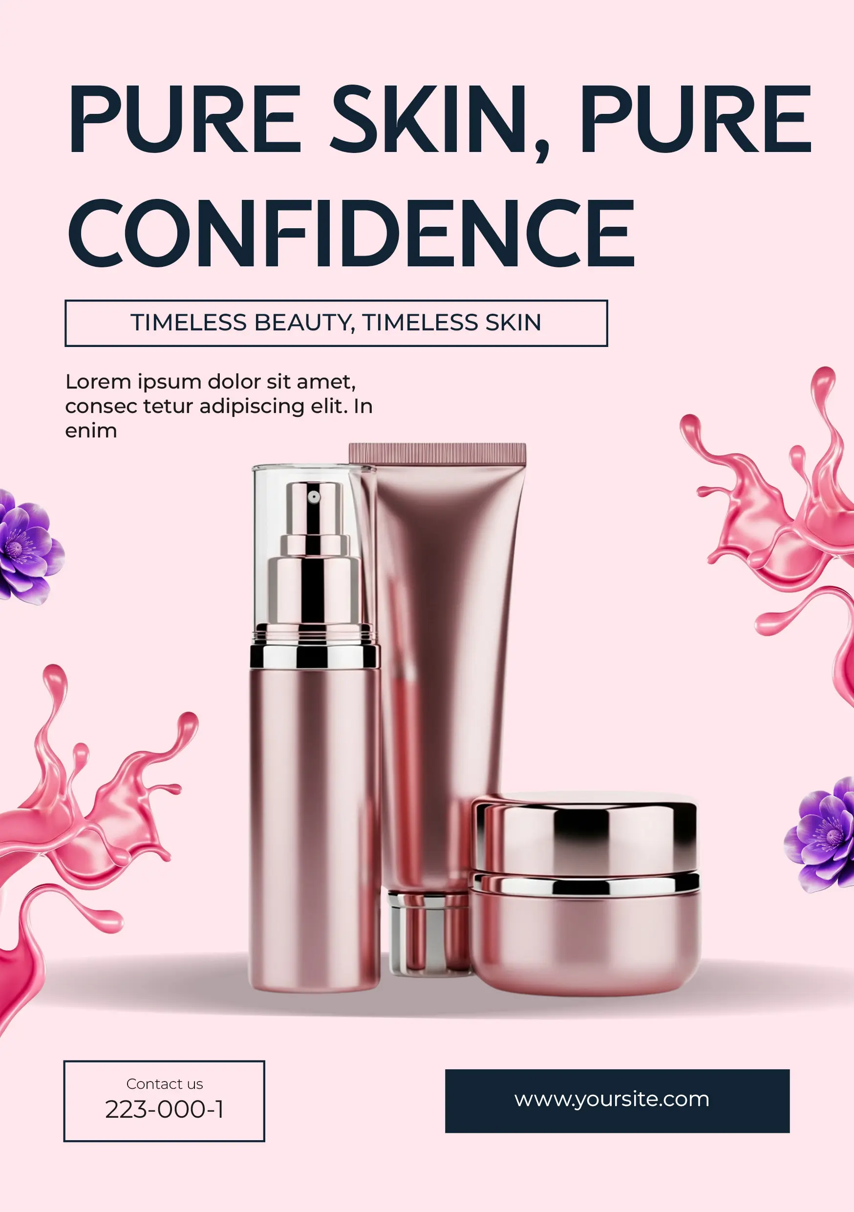 Luxury Skincare Products Advertising Template