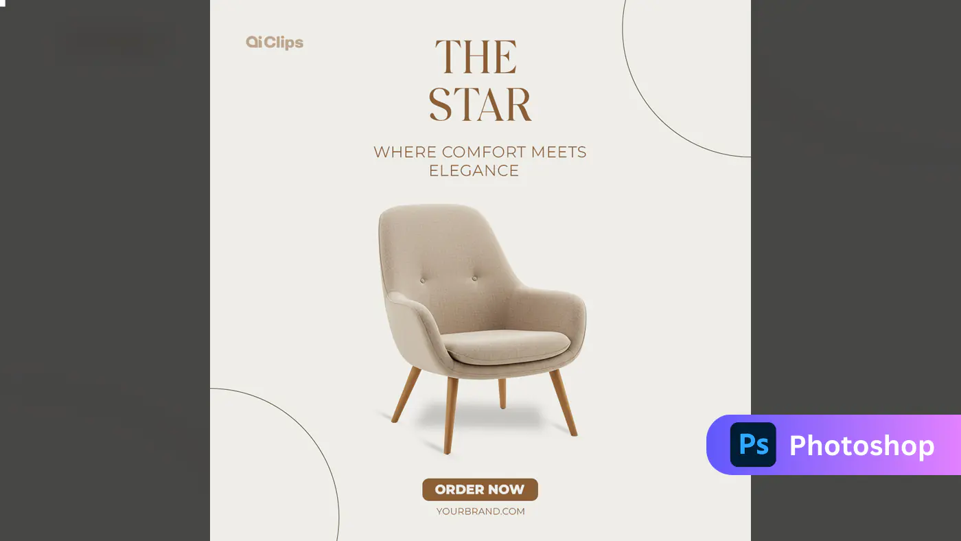 Enhanced Elegant Armchair Ad Template