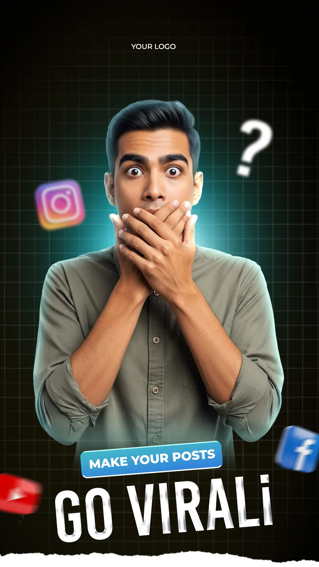 Social Media Shock Thumbnail Template