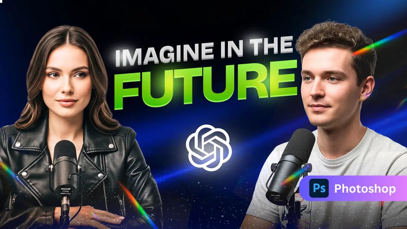 Futuristic Podcast Thumbnail Template