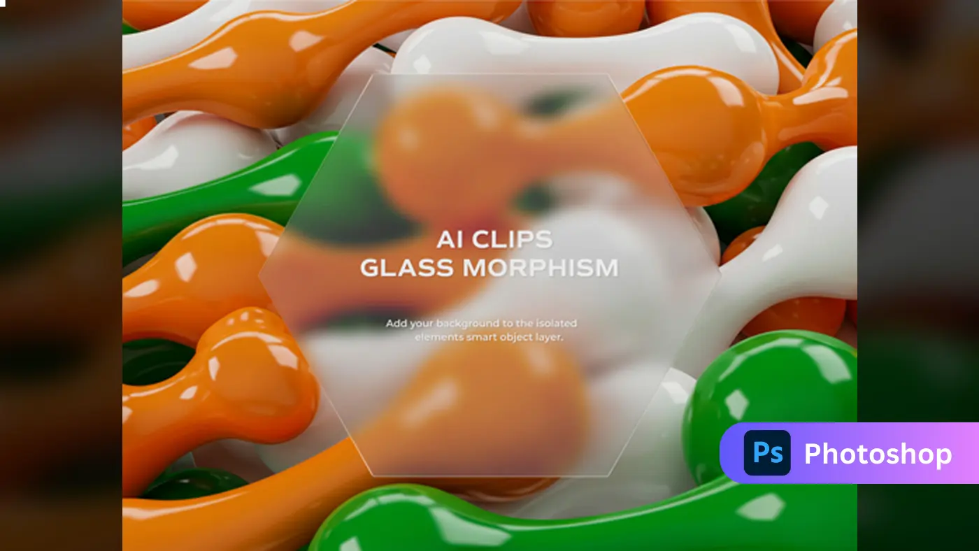 Hexagonal Glass Morphism Over Tricolor Blobs
