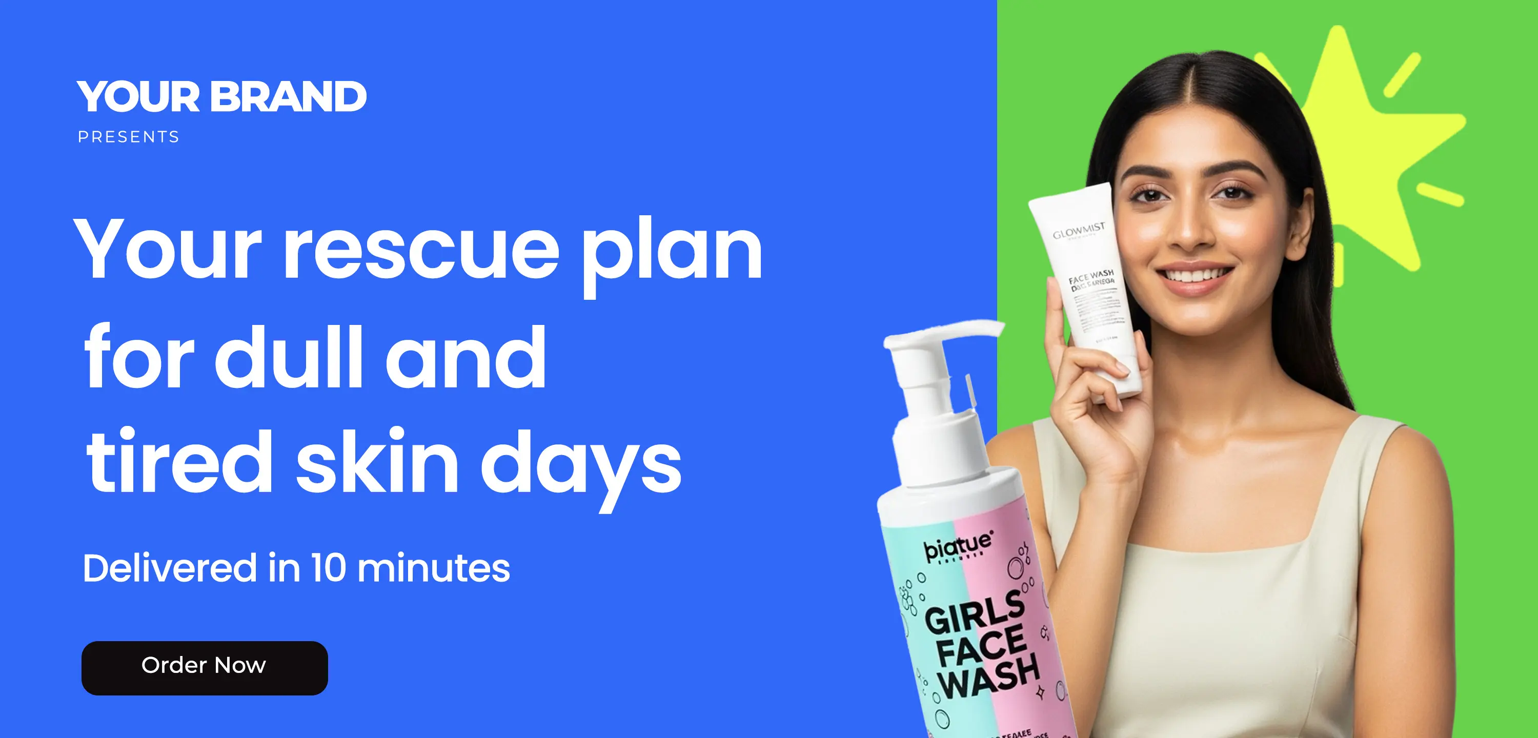 Skincare Quick Delivery Banner Template