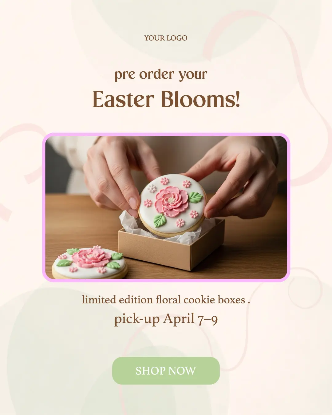 Artisan Bakery & Cafe Easter Ad Template