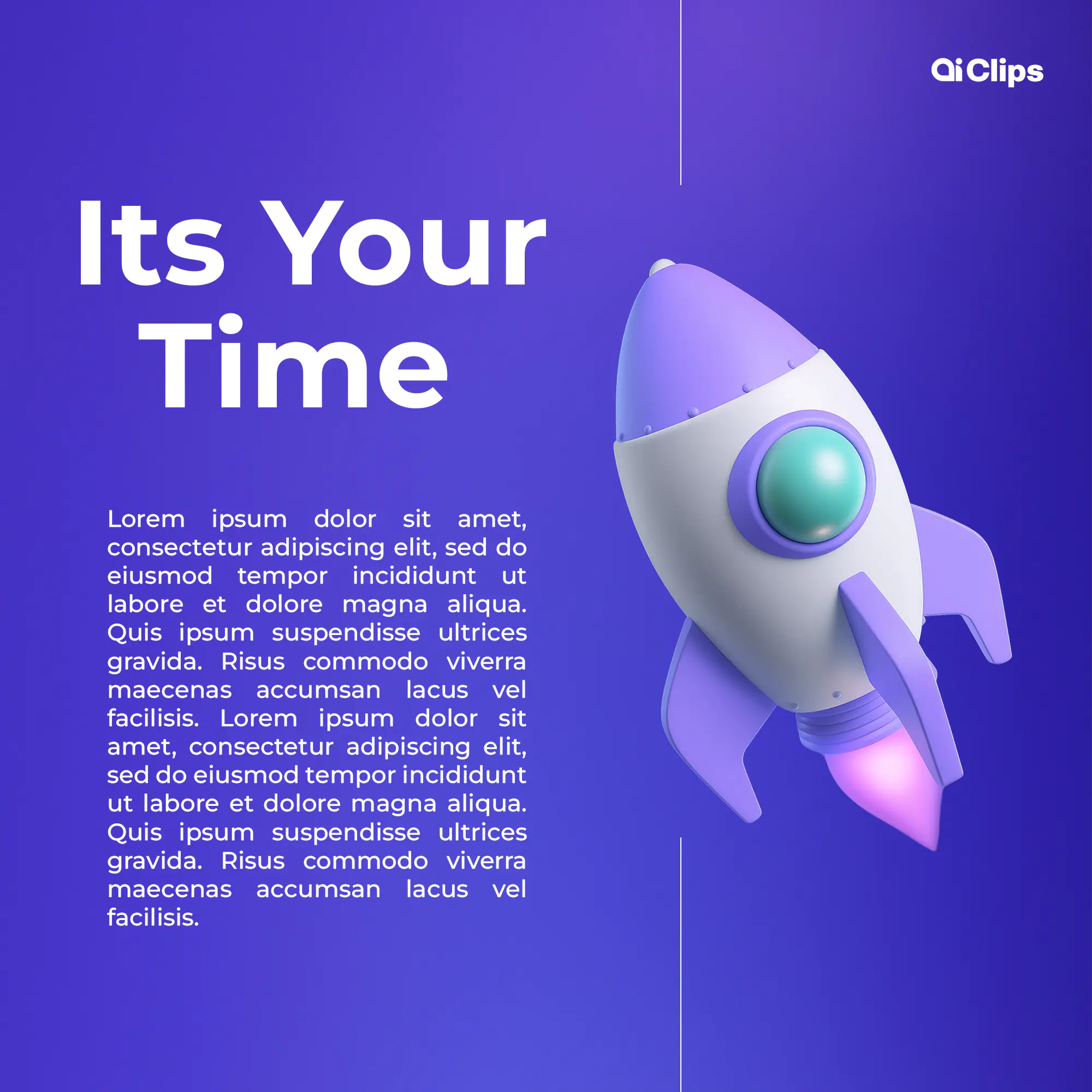Rocket Launch Social Media Template