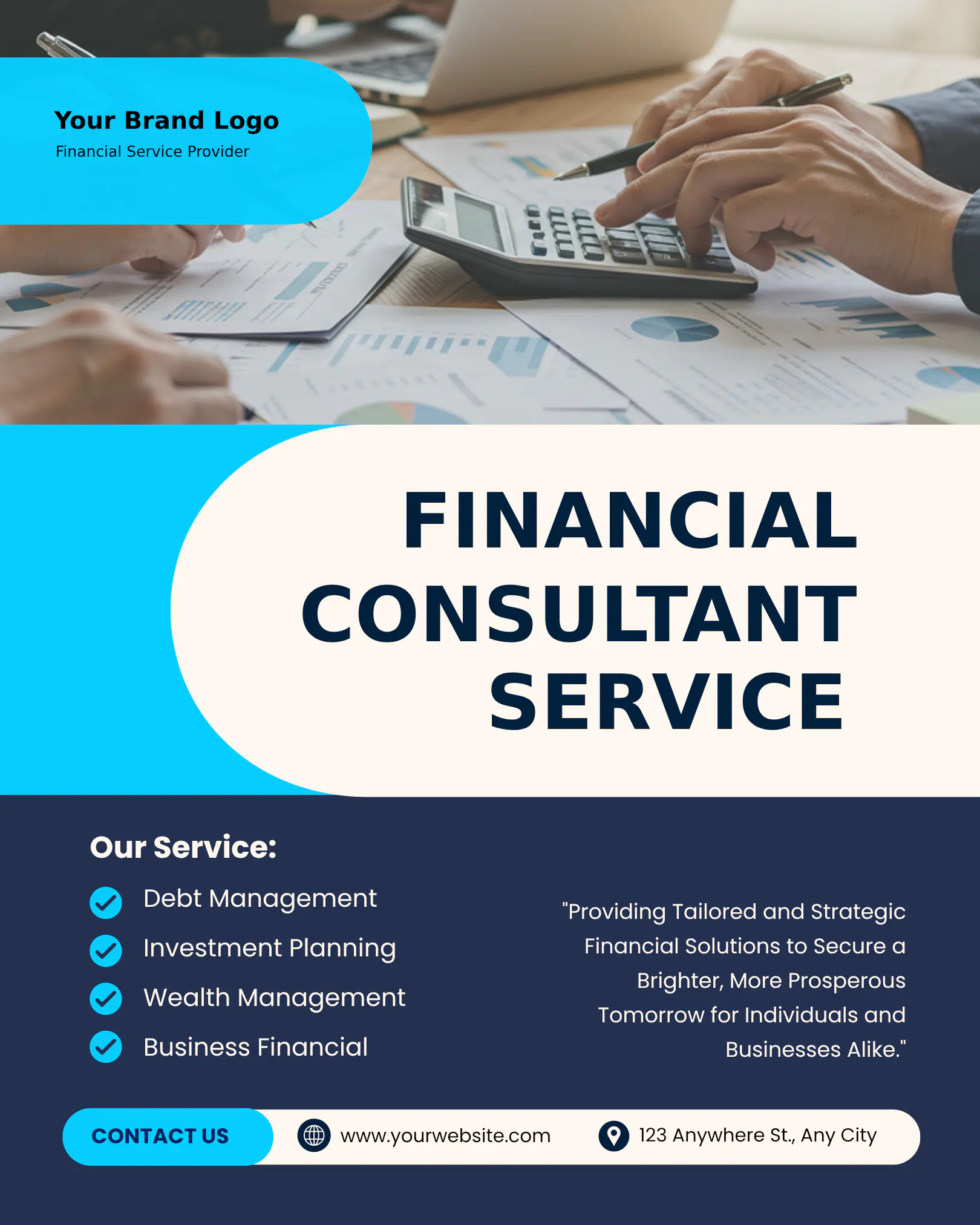 Financial Consultant Service Flyer Template