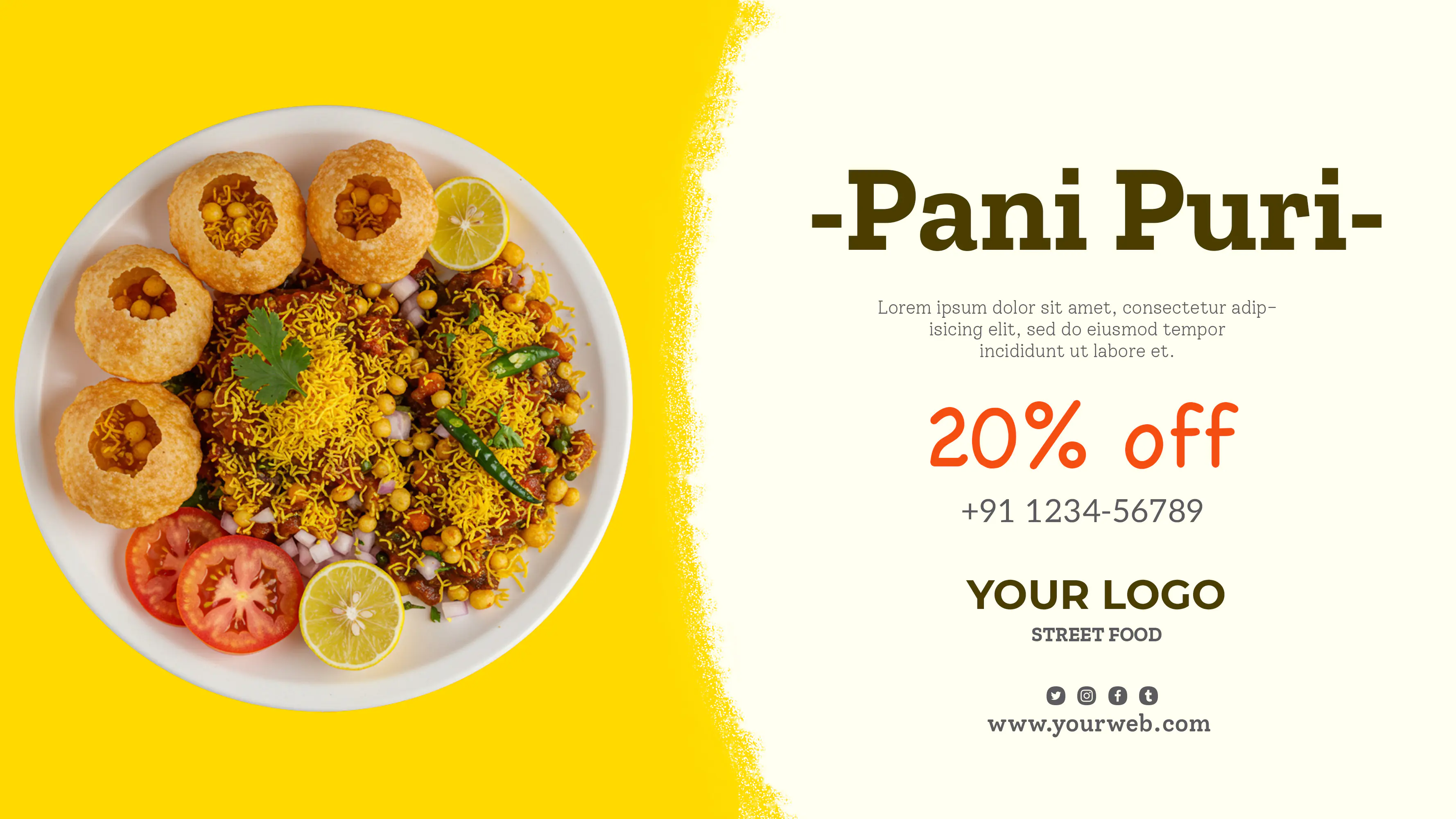 Pani Puri Promo Banner Template