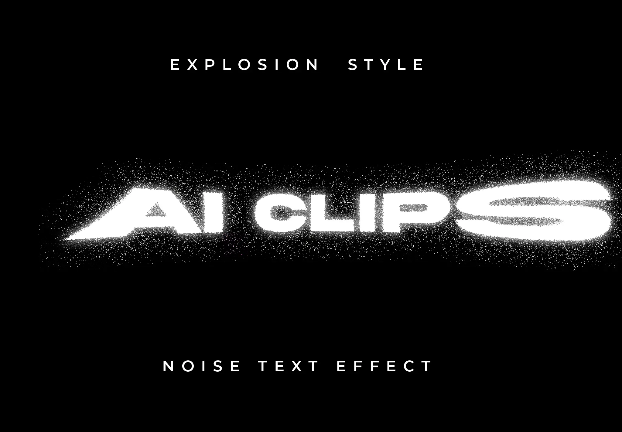 Dynamic Explosion Style Noise Text Effect Template