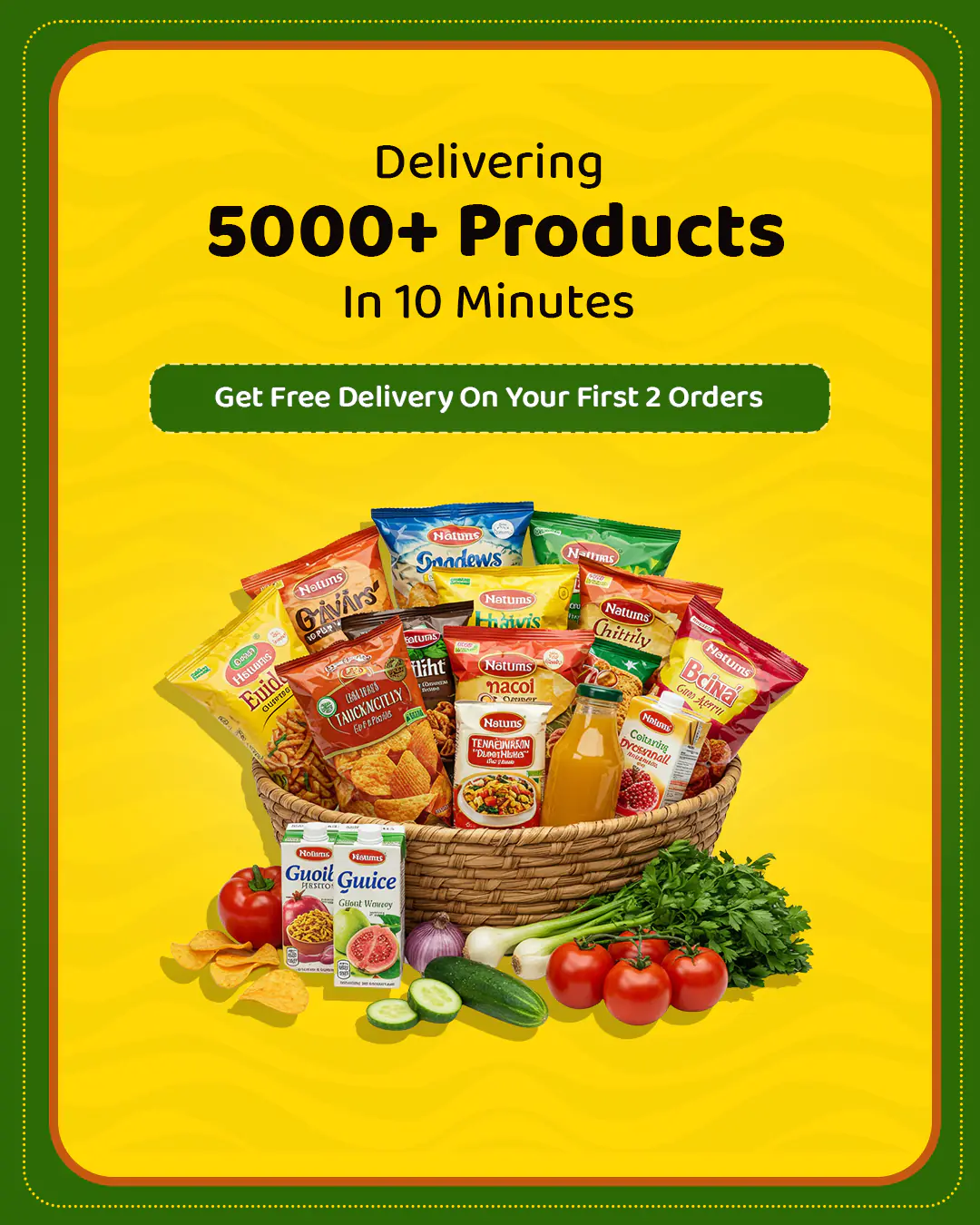Delivering 5000+ Products in 10 Minutes Grocery Delivery Template